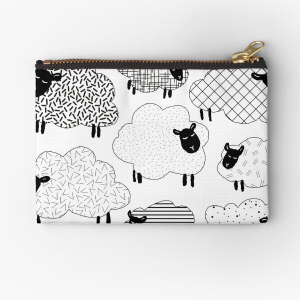 Vista previa del artículo con la obra «Linda oveja de ensueño con textura - blanco y negro», diseñado y vendido por RenattaZare.