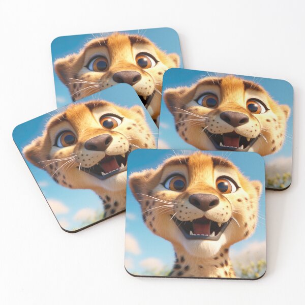 Item preview, Stunning Cartoon Cheetah Art - Unique and Vibrant Illustration for Cheetah Lovers designed and sold by DoPrint.