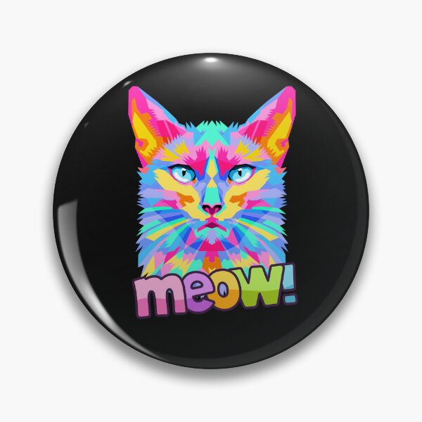 Item preview, Cat colorful with a serious face meow! designed and sold by BoomBoomBaby.