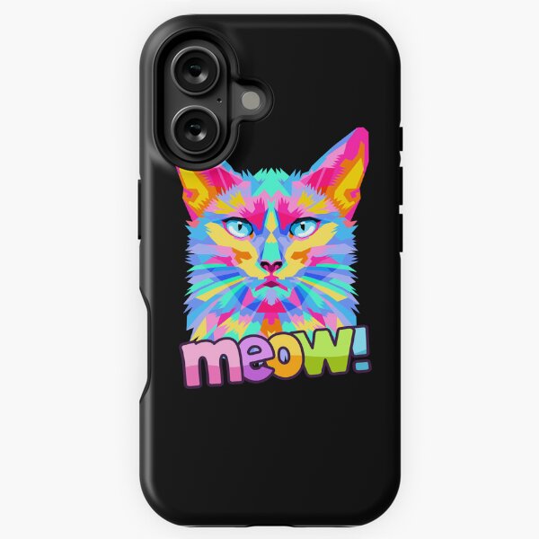 Item preview, Cat colorful with a serious face meow! designed and sold by BoomBoomBaby.
