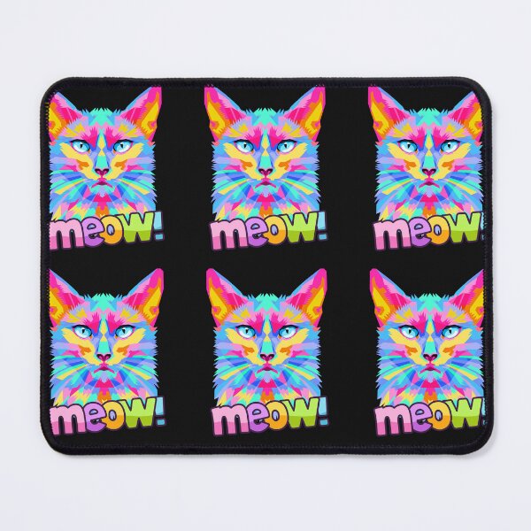 Item preview, Cat colorful with a serious face meow! designed and sold by BoomBoomBaby.