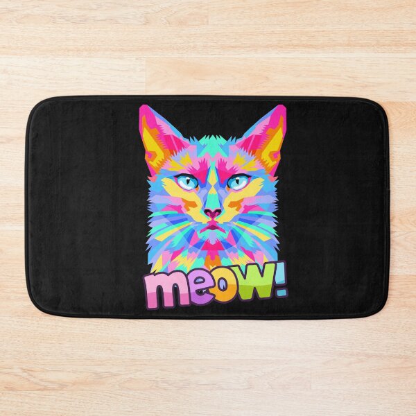 Item preview, Cat colorful with a serious face meow! designed and sold by BoomBoomBaby.