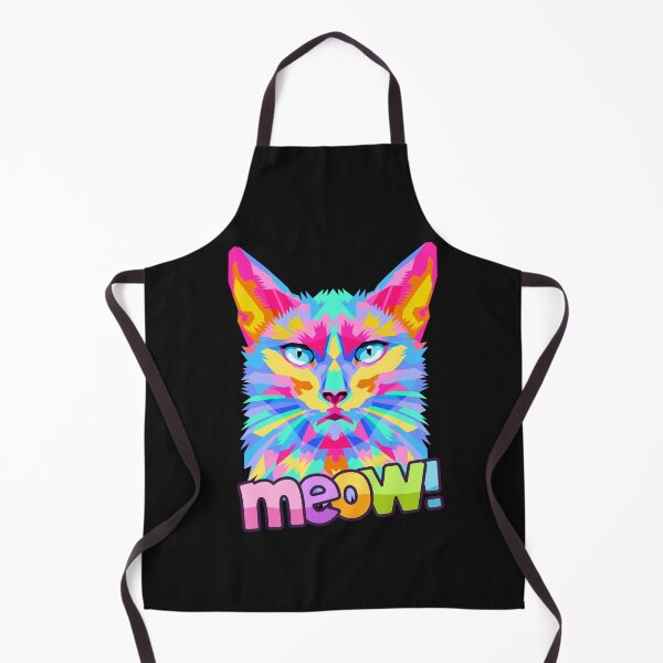 Item preview, Cat colorful with a serious face meow! designed and sold by BoomBoomBaby.