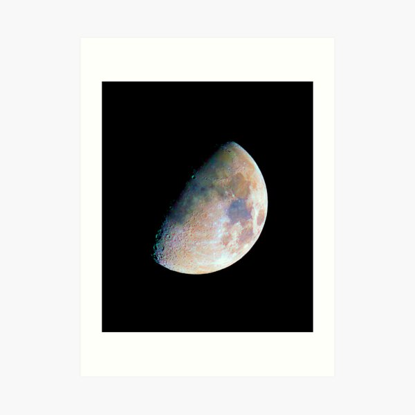 The moon in colour Art Print