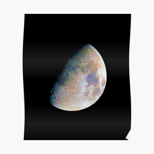 The moon in colour Poster