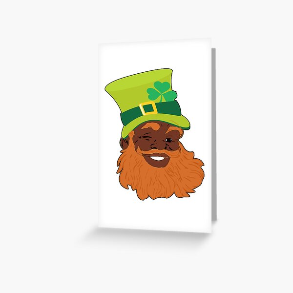 Winking Black Irish Leprechaun St. Patrick's Day African American Greeting Card