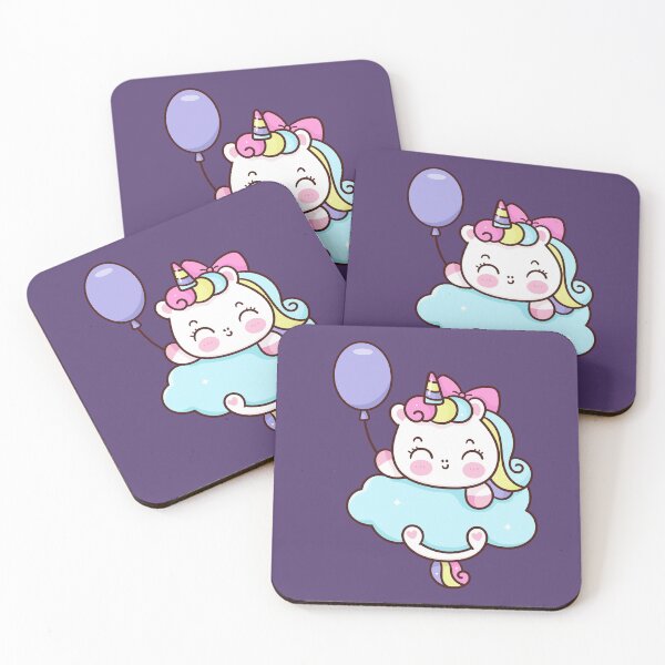 Item preview, Cute Unicorn Cartoon with Birthday Numbers (1 to 9), Cute Kawaii Unicorn Design designed and sold by OFMdesigns.