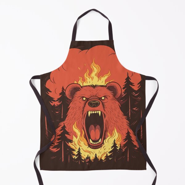 Item preview, Angry Bear in the Burning Forest designed and sold by ChelaDesigns.