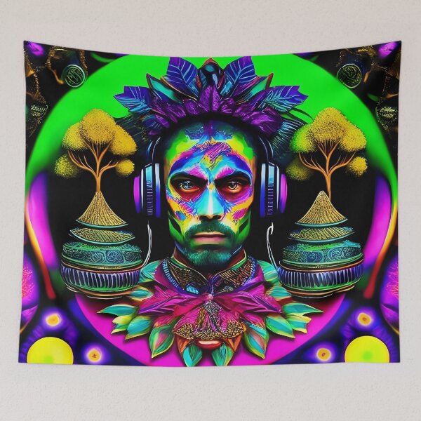 Aperçu de l'œuvre La Psytrance des Guerriers créée et vendue par Transelasticart.