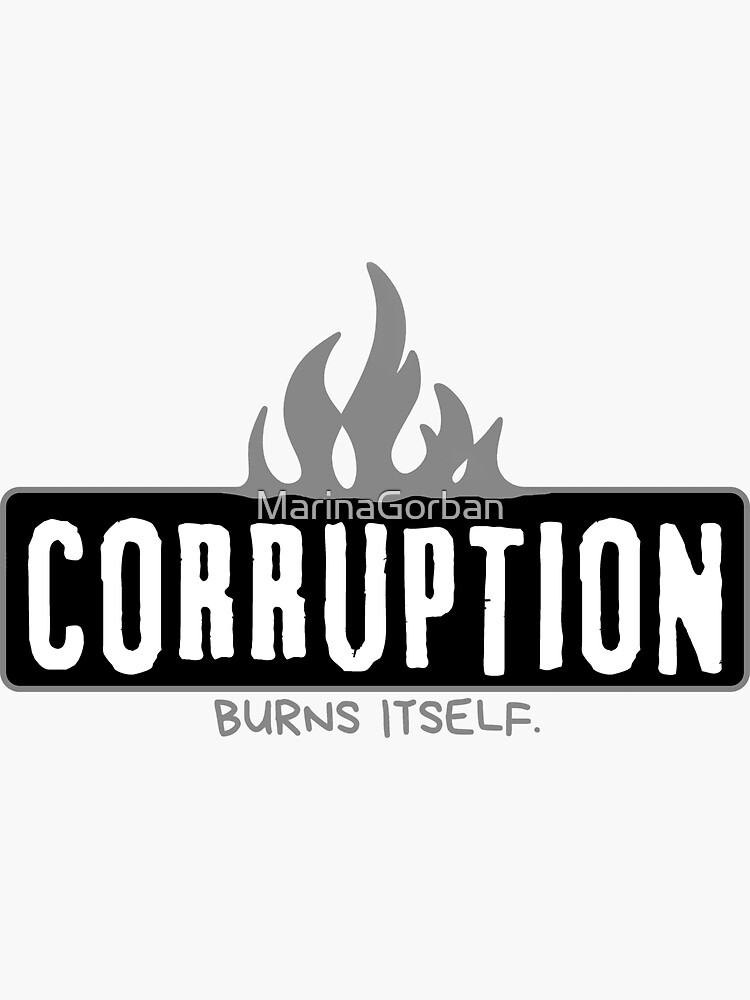 Corruption Sticker for Sale by MarinaGorban