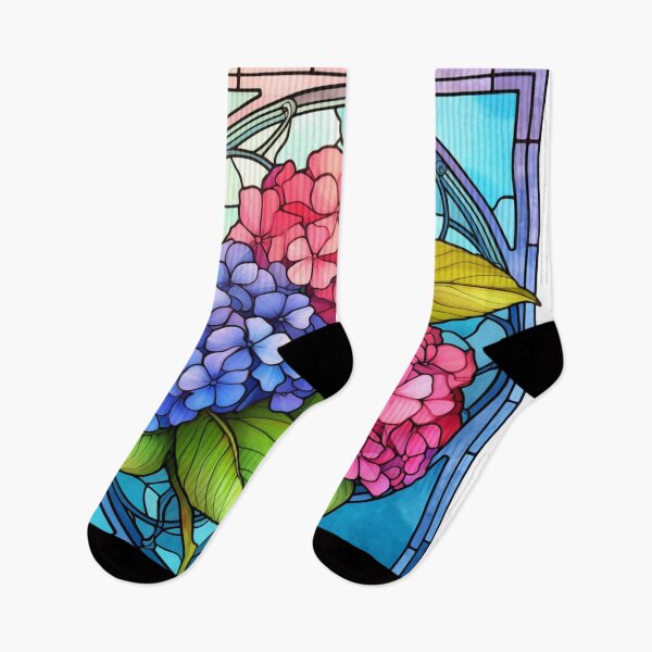 Item preview, Hydrangeas Stained Glass 5 designed and sold by BloomBoutiqueTs.
