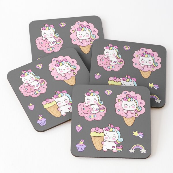 Item preview, Cute Unicorn Hug Cloud Sweet Dream, Funny Unicorn in Ice Cream, Beautiful Unicorn Hug Giant Ice Cream - Set of 3 with Bonuses designed and sold by OFMdesigns.