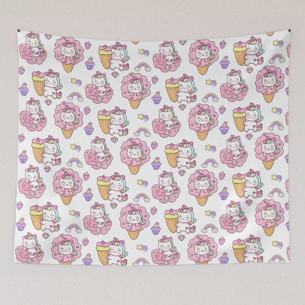 Item preview, Cute Unicorn Hug Cloud Sweet Dream, Funny Unicorn in Ice Cream, Beautiful Unicorn Hug Giant Ice Cream - Set of 3 with Bonuses designed and sold by OFMdesigns.