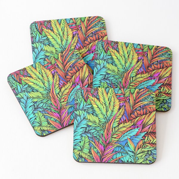 Item preview, Abstract Leafs Colorful Doodle Pattern designed and sold by Desfix.