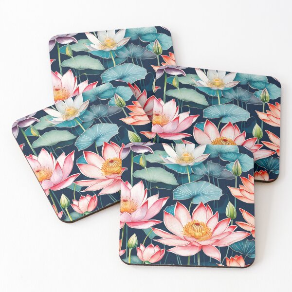 Item preview, Watercolor Lotus Pond designed and sold by ParadoxJane.