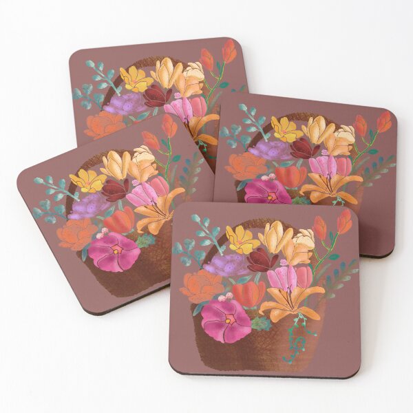 Item preview, A basket of spring flowers designed and sold by Artful Things.