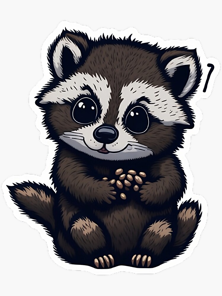 Raccoons Sticker by bigmaureen