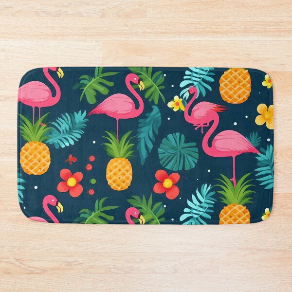 Artikelvorschau, Sommermuster mit Flamingos und Ananas entworfen und verkauft von SweetWhiskers.