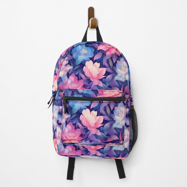 Item preview, Pink and blue flower pattern designed and sold by Arti_choke.