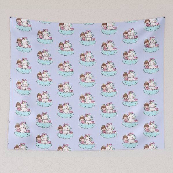Item preview, Cute Unicorn Cartoon and The Beautiful Fairy Princess designed and sold by OFMdesigns.