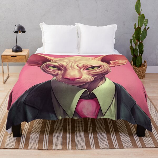 Item preview, Sphynx cat in a dark jacket and tie designed and sold by anytka.