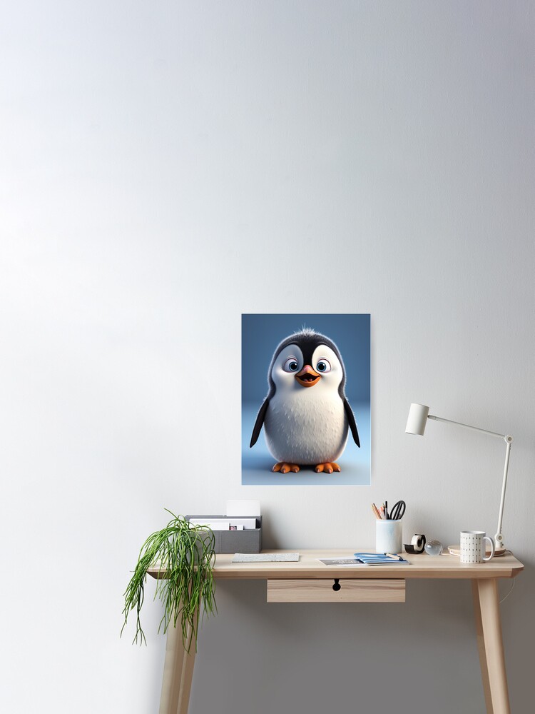 Charming Cartoon Penguin Design - Fun and Cute Art for Penguin Aficionados  Poster for Sale by DoPrint