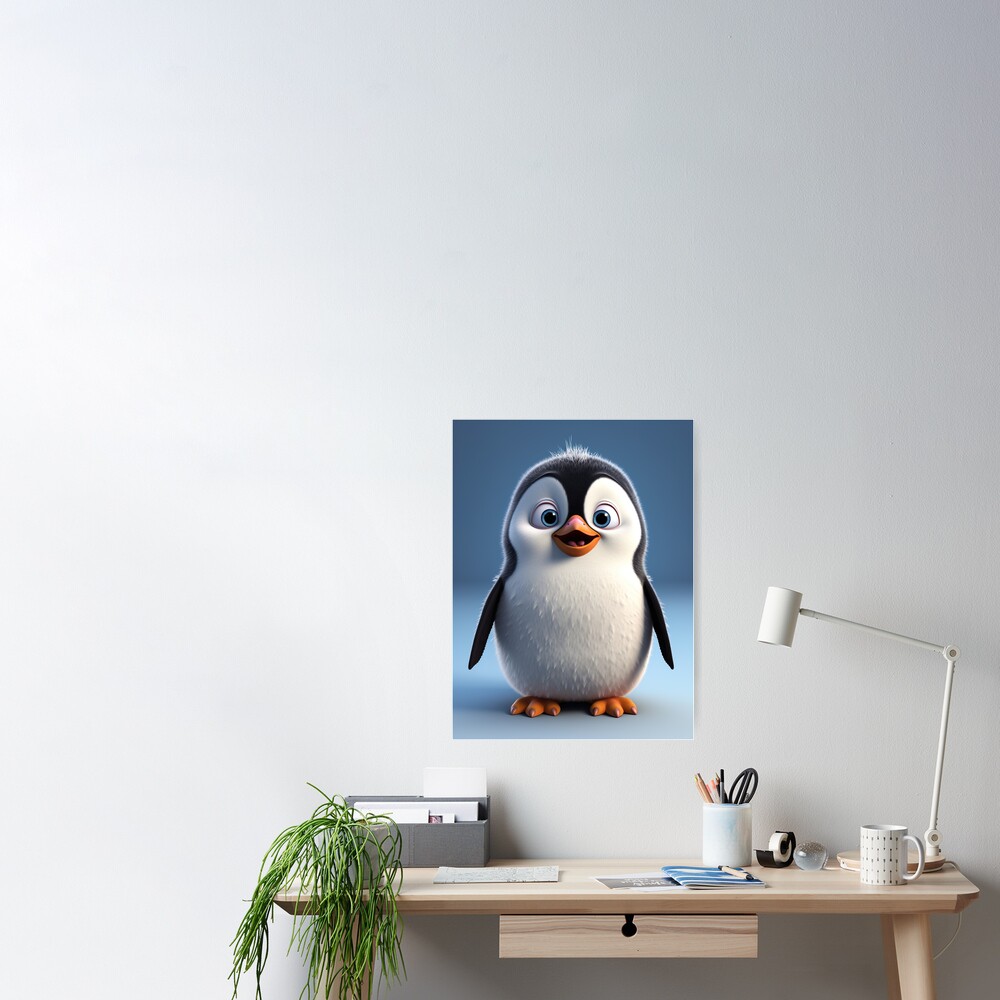 Funny Clumsy Penguin Cartoon Character Flat Design Stock Vector -  Illustration of card, polar: 102983566