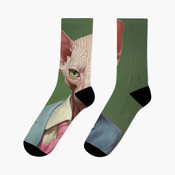 Item preview, Sphynx cat in a blue jacket and tie designed and sold by anytka.
