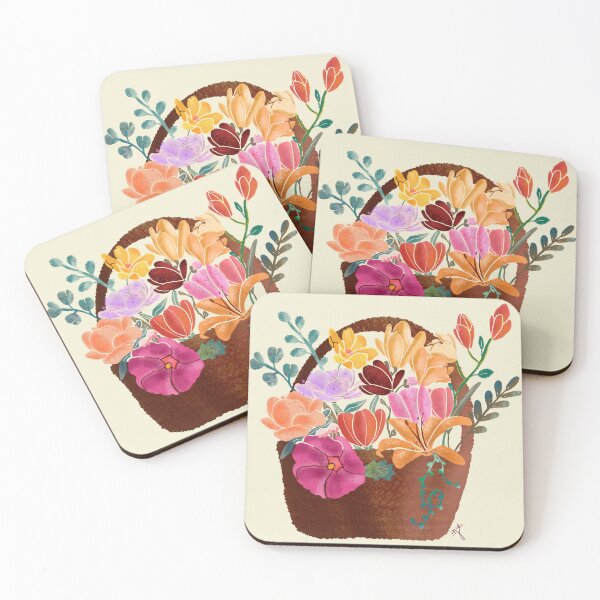 Item preview, A basket of spring flowers designed and sold by Artful Things.