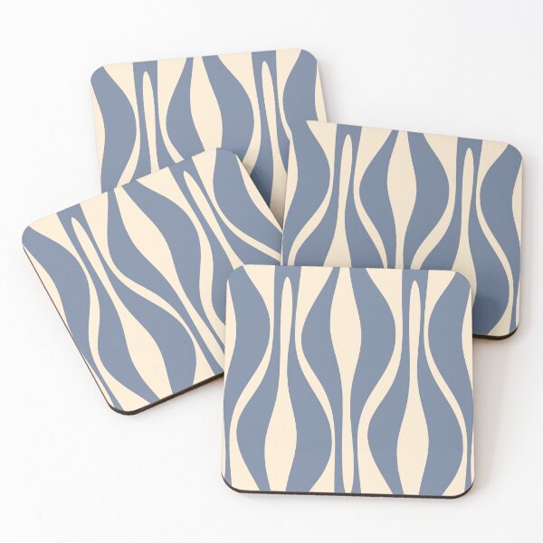 Item preview, Mid Century Modern Lounge Pattern in Stone Blue and Cream designed and sold by kierkegaard.