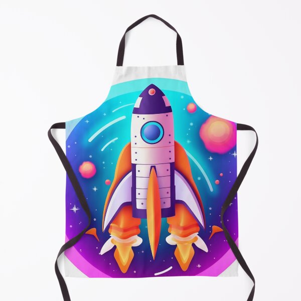 Item preview, Cartoon-style minimal spaceship rocket icon. Toy rocket upswing, spewing smoke and flame designed and sold by anytka.