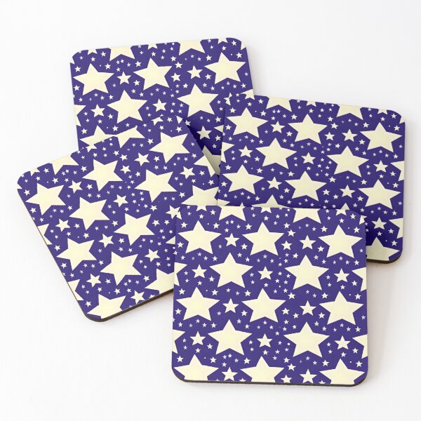 Item preview, White stars on blue background  designed and sold by WhatTheTrendsDo.