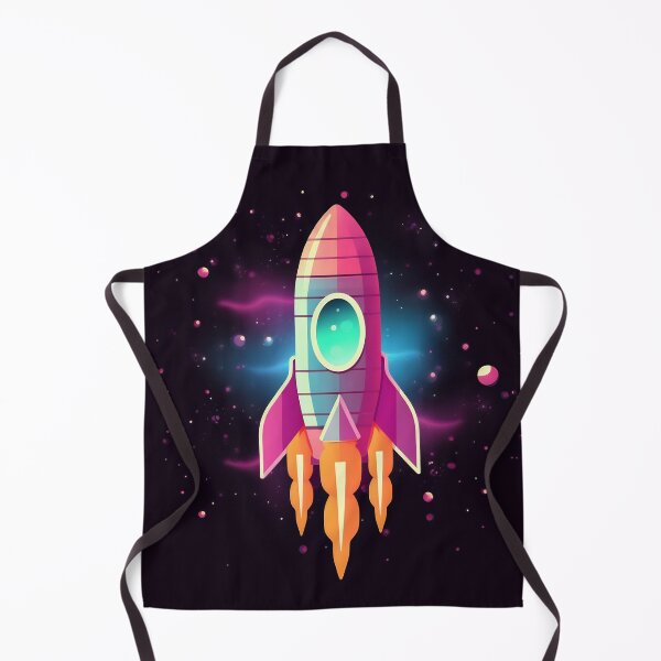 Item preview, Cartoon-style minimal spaceship rocket icon. Toy rocket upswing, spewing smoke and flame designed and sold by anytka.