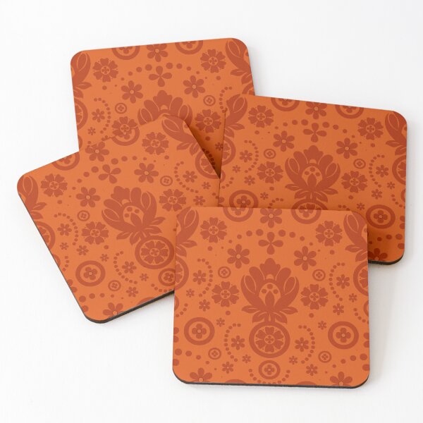 Item preview, Floral Eyelet Lace Pattern - Burnt Orange designed and sold by SilverPegasus.