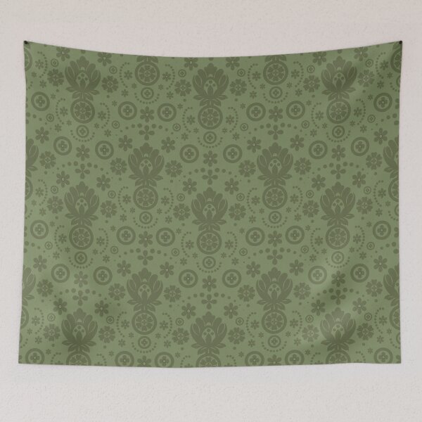 Item preview, Floral Eyelet Lace Pattern - Olive Green designed and sold by SilverPegasus.