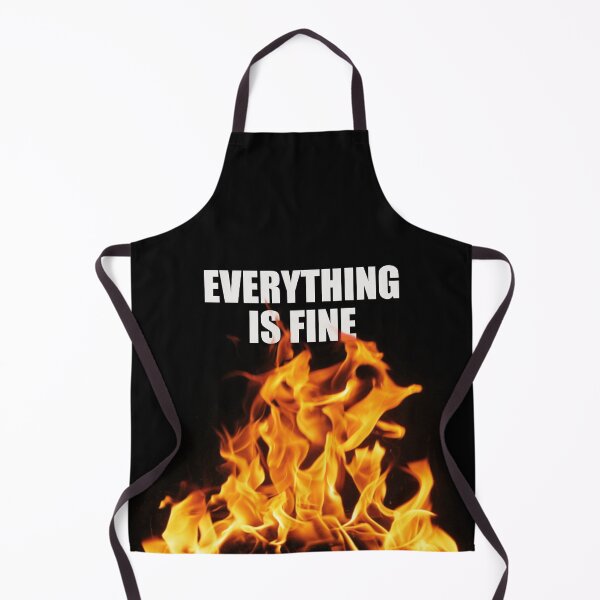 Item preview, Everything is fine flames funny stress humour designed and sold by SoulTrekking.