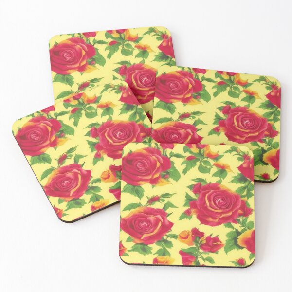 Item preview, red and yellow roses with yellow background designed and sold by nigejohn.