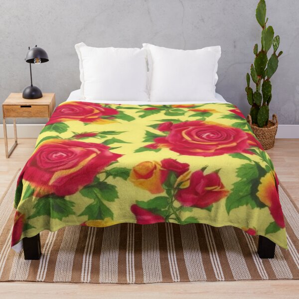 Item preview, red and yellow roses with yellow background designed and sold by nigejohn.