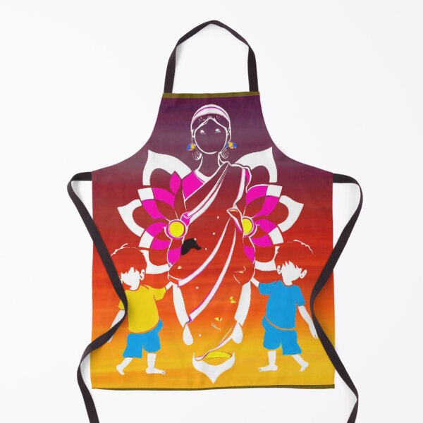 Artikelvorschau, Vektorgrafik Krishna-Mutter mit zwei Kindern entworfen und verkauft von JaroDesign2023.