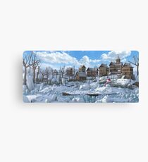 Snow Town Landscape Canvas Print