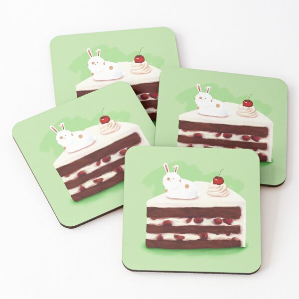 Item preview, Biscotti Sits on a Slice of Black Forest Gateau - Green designed and sold by mwkairos.