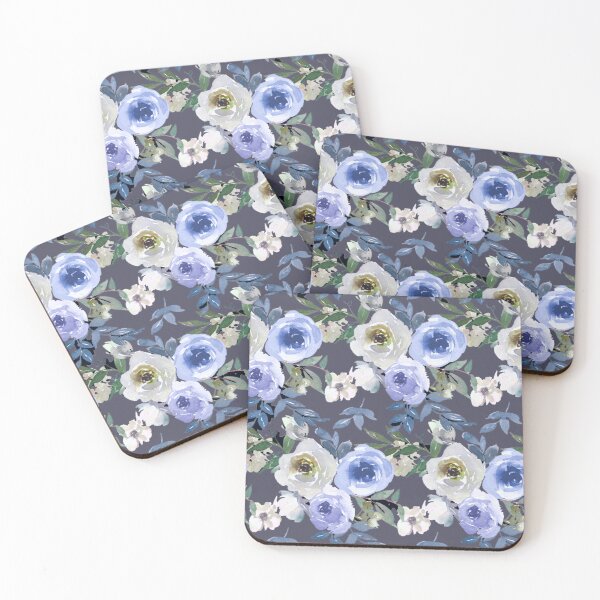 Item preview, Dusty Blue Summer Floral Pattern designed and sold by Lovemountain.