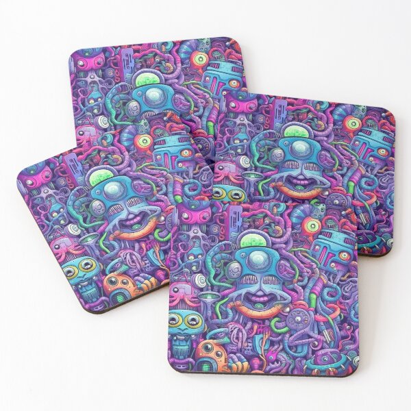 Item preview, Alien Demon Colorful Doodle Pattern designed and sold by Desfix.