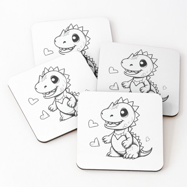 Item preview, Dinosaur With Hearts designed and sold by ZefirDesign.