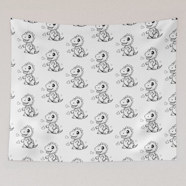 Item preview, Dinosaur With Hearts designed and sold by ZefirDesign.