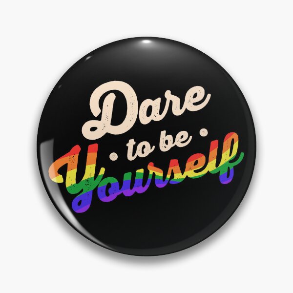 Item preview, Retro Dare to be Yourself LGBTQ designed and sold by pookkudesign.