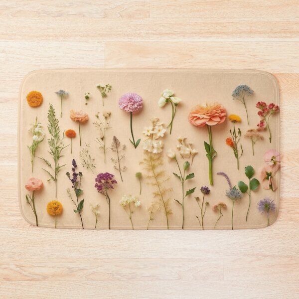 Item preview, Arrangement of spring flowers against a beige background. Blooming concept. Flat lay. Minimalistic concept. designed and sold by anytka.