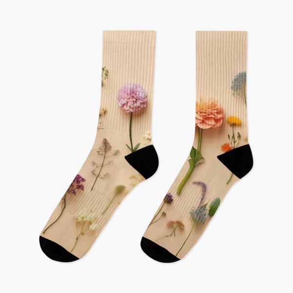 Item preview, Arrangement of spring flowers against a beige background. Blooming concept. Flat lay. Minimalistic concept. designed and sold by anytka.