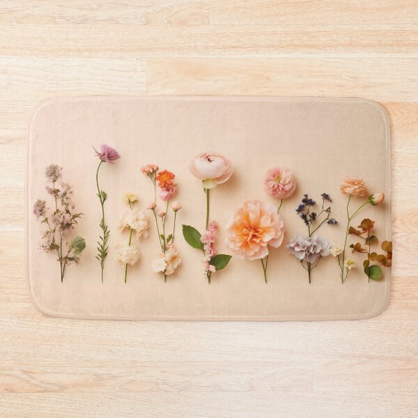 Item preview, Arrangement of spring flowers against a beige background. Blooming concept. Flat lay. Minimalistic concept. designed and sold by anytka.