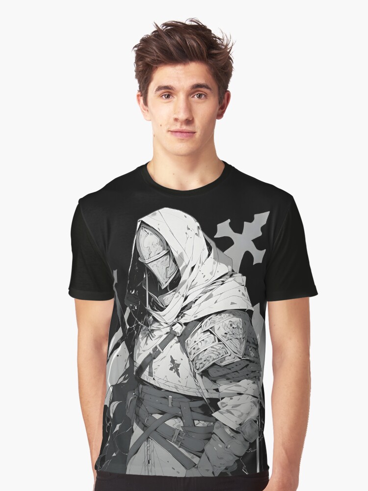 Dark Medieval Assassin T-shirt Design PSD Editable Template